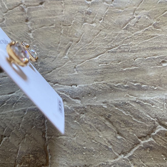 Kate Spade Bright Ideas Round CZ Stud Earrings Blue Clear Gold NWT - Picture 7 of 9